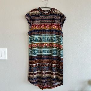 Free People Novella Royale Goldie Dress (Blue Moroccan Rose)